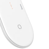 Maxbell 2 in 1 Qi Wireless Charger Pad Fast Dual Charge for Smart Phones White