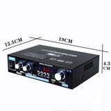 Maxbell AK35 90W + 90W Audio Power Amplifier Speaker Amp 2-Channel for Car MP3 US