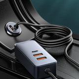Maxbell Car Charger 4x30W 4 Ports 120W USB Type-C Quick Charge for Mobilephone 3U+1C