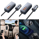 Maxbell Car Charger 4x30W 4 Ports 120W USB Type-C Quick Charge for Mobilephone 3U+1C