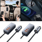 Maxbell Car Charger 4x30W 4 Ports 120W USB Type-C Quick Charge for Mobilephone 3U+1C