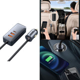 Maxbell Car Charger 4x30W 4 Ports 120W USB Type-C Quick Charge for Mobilephone 3U+1C
