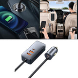 Maxbell Car Charger 4x30W 4 Ports 120W USB Type-C Quick Charge for Mobilephone 3U+1C