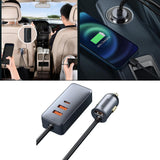 Maxbell Car Charger 4x30W 4 Ports 120W USB Type-C Quick Charge for Mobilephone 2U+2C
