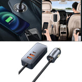 Maxbell Car Charger 4x30W 4 Ports 120W USB Type-C Quick Charge for Mobilephone 2U+2C