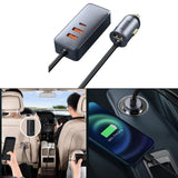 Maxbell Car Charger 4x30W 4 Ports 120W USB Type-C Quick Charge for Mobilephone 2U+2C