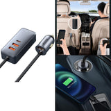 Maxbell Car Charger 4x30W 4 Ports 120W USB Type-C Quick Charge for Mobilephone 2U+2C