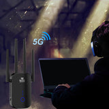 Maxbell Networking Extender 1200Mbps 5G Indicator Antenna Anti-interference Router