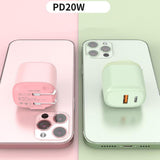 Maxbell 20W USB C Charger PD Cube Quick Charger 3.0 Plug for iPhone 12/12 Pro Max White