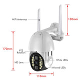 Maxbell Surveillance WiFi Camera Pan Tilt Outdoor 3MP HD WiFi for Indoor Plug-US