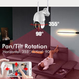 Maxbell Surveillance WiFi Camera Pan Tilt Outdoor 3MP HD WiFi for Indoor Plug-US