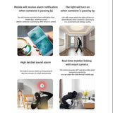 Maxbell Surveillance WiFi Camera Pan Tilt Outdoor 3MP HD WiFi for Indoor Plug-US