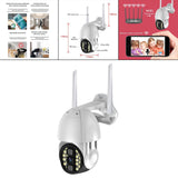 Maxbell Surveillance WiFi Camera Pan Tilt Outdoor 3MP HD WiFi for Indoor Plug-US