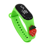Maxbell Waterproof Digital Wrist Watch Kids Sports Watch  Green Strawberry