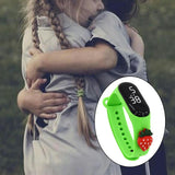 Maxbell Waterproof Digital Wrist Watch Kids Sports Watch  Green Strawberry