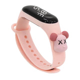 Maxbell Waterproof Digital Wrist Watch Kids Sports Watch  Light Pink Violent Dragon