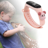 Maxbell Waterproof Digital Wrist Watch Kids Sports Watch  Light Pink Violent Dragon