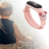 Maxbell Waterproof Digital Wrist Watch Kids Sports Watch  Light Pink Violent Dragon
