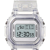Maxbell Transparent Sport Watch Digital LED Waterproof Wristwatch Gift White