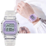Maxbell Transparent Sport Watch Digital LED Waterproof Wristwatch Gift White