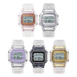 Maxbell Transparent Sport Watch Digital LED Waterproof Wristwatch Gift White