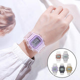 Maxbell Transparent Sport Watch Digital LED Waterproof Wristwatch Gift White
