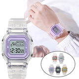 Maxbell Transparent Sport Watch Digital LED Waterproof Wristwatch Gift White