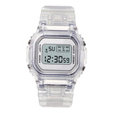 Maxbell Transparent Sport Watch Digital LED Waterproof Wristwatch Gift White