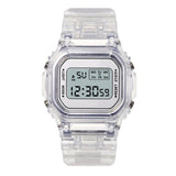 Maxbell Transparent Sport Watch Digital LED Waterproof Wristwatch Gift White