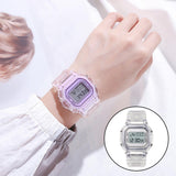 Maxbell Transparent Sport Watch Digital LED Waterproof Wristwatch Gift White