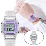 Maxbell Transparent Sport Watch Digital LED Waterproof Wristwatch Gift White