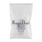 Maxbell Transparent Sport Watch Digital LED Waterproof Wristwatch Gift Purple