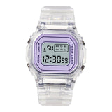 Maxbell Transparent Sport Watch Digital LED Waterproof Wristwatch Gift Purple