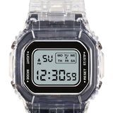 Maxbell Transparent Sport Watch Digital LED Waterproof Wristwatch Gift Black