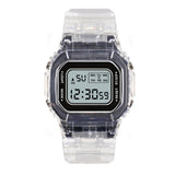 Maxbell Transparent Sport Watch Digital LED Waterproof Wristwatch Gift Black