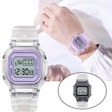 Maxbell Transparent Sport Watch Digital LED Waterproof Wristwatch Gift Black