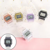 Maxbell Transparent Sport Watch Digital LED Waterproof Wristwatch Gift Black