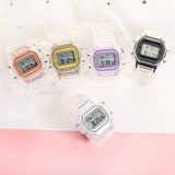 Maxbell Transparent Sport Watch Digital LED Waterproof Wristwatch Gift Gold