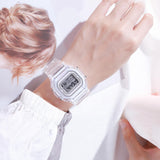Maxbell Transparent Sport Watch Digital LED Waterproof Wristwatch Gift Gold