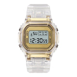 Maxbell Transparent Sport Watch Digital LED Waterproof Wristwatch Gift Gold