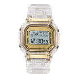 Maxbell Transparent Sport Watch Digital LED Waterproof Wristwatch Gift Gold