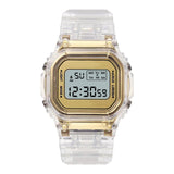 Maxbell Transparent Sport Watch Digital LED Waterproof Wristwatch Gift Gold