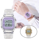 Maxbell Transparent Sport Watch Digital LED Waterproof Wristwatch Gift Gold