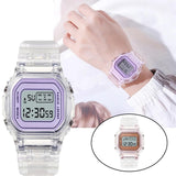 Maxbell Transparent Sport Watch Digital LED Waterproof Wristwatch Gift  Rose gold