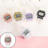 Maxbell Transparent Sport Watch Digital LED Waterproof Wristwatch Gift  Rose gold