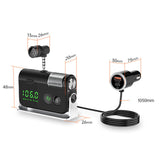 Maxbell Bluetooth 5.0 FM Transmitter Wireless Car Kit USB Charger for Car Smartphone Silver