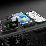 Maxbell Bluetooth 5.0 FM Transmitter Wireless Car Kit USB Charger for Car Smartphone Silver