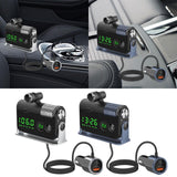 Maxbell Bluetooth 5.0 FM Transmitter Wireless Car Kit USB Charger for Car Smartphone Silver