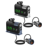 Maxbell Bluetooth 5.0 FM Transmitter Wireless Car Kit USB Charger for Car Smartphone Silver