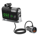 Maxbell Bluetooth 5.0 FM Transmitter Wireless Car Kit USB Charger for Car Smartphone Silver